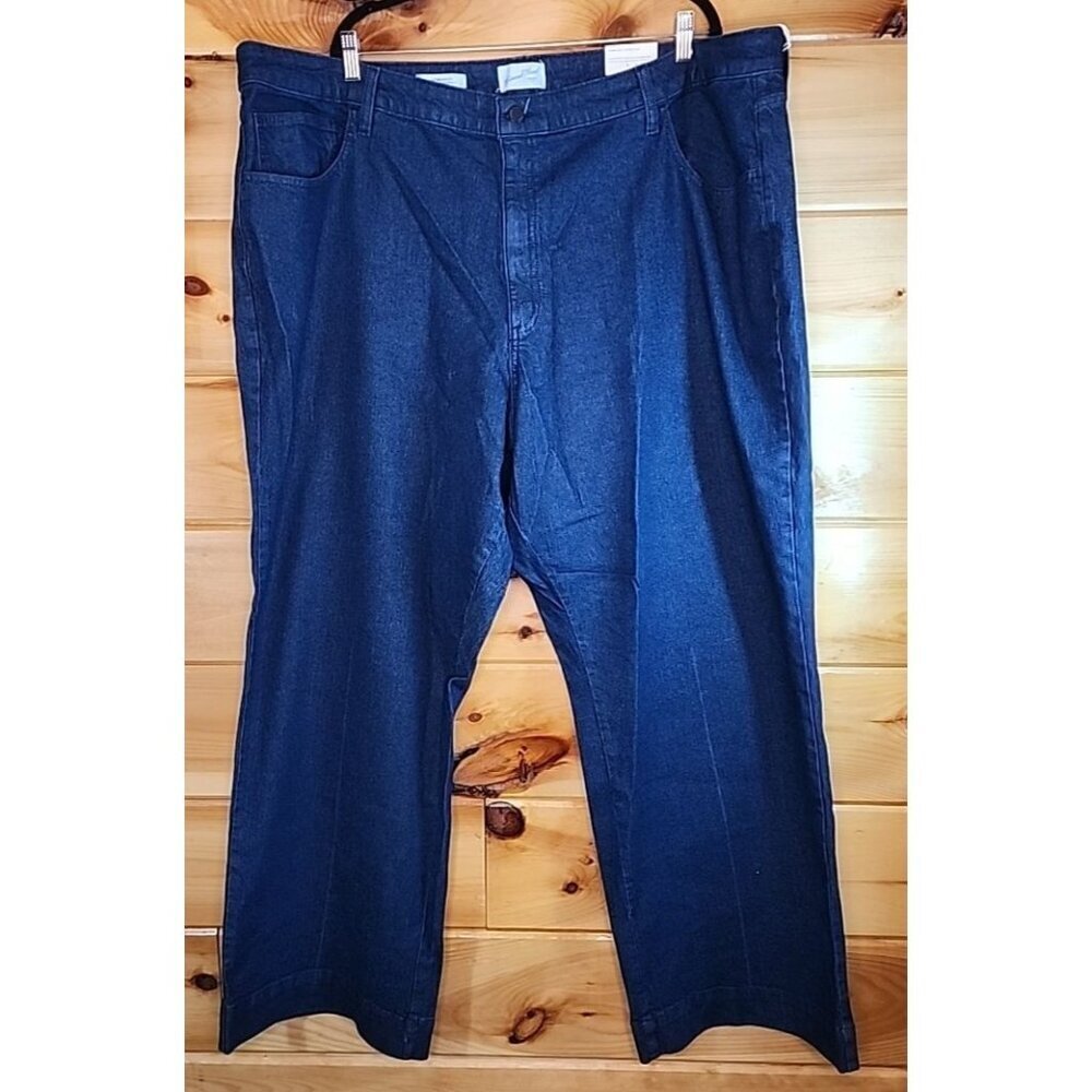 Universal Thread Plus Size 28R High-Rise Wide Leg Jeans Dark Blue